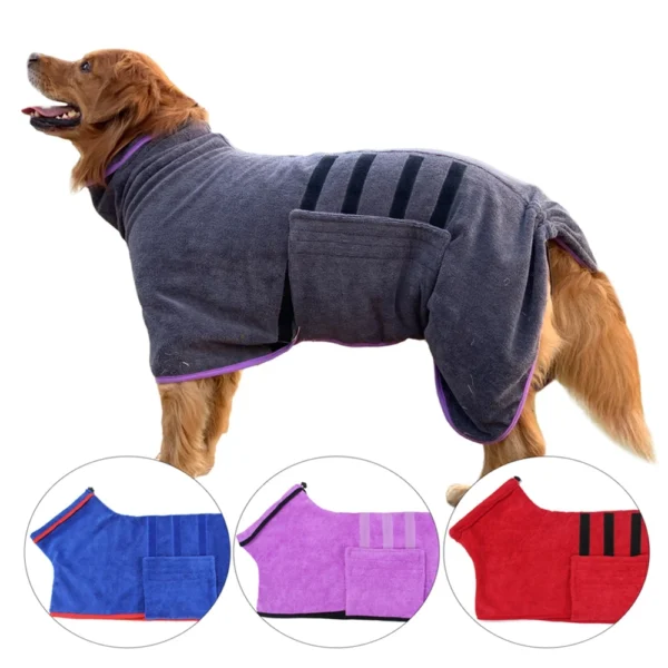 Dog Towels: Luxurious Super Absorbent Microfiber Bathrobe for Pets
