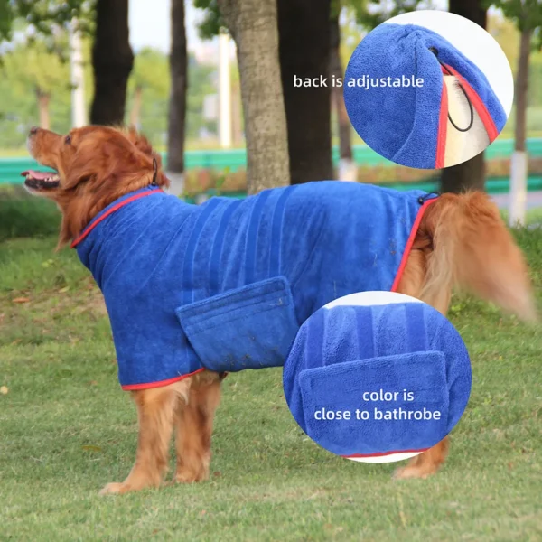 Dog Towels Absorbent Quick-Drying Bathrobe Towel For Small Large Dogs - Image 3