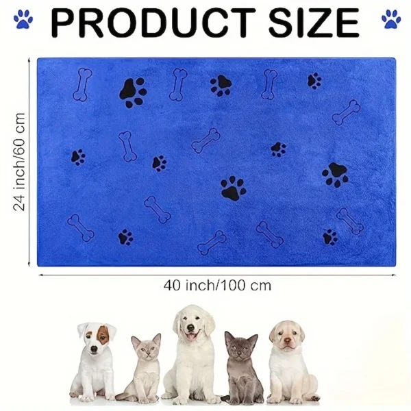 Dog Towels: 2-Pack Quick-Drying, Absorbent Pet Bath Towels for Dogs - Image 2