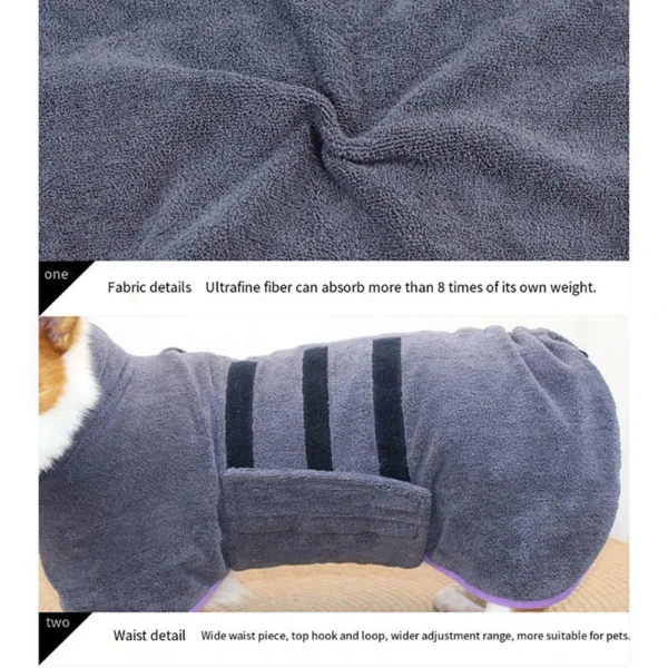 Dog Towels Absorbent Quick-Drying Bathrobe Towel For Small Large Dogs - Image 4
