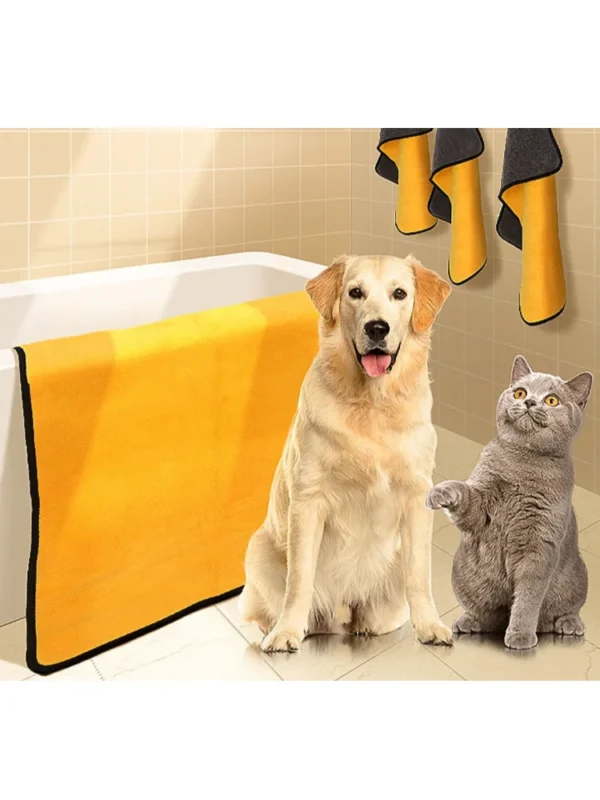 Soft Coral Velvet Dog Towels – Quick-Drying & Absorbent Pet Towel - Image 3