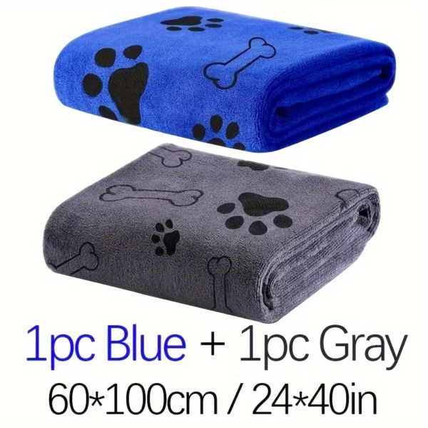 Dog Towels: 2-Pack Quick-Drying, Absorbent Pet Bath Towels for Dogs