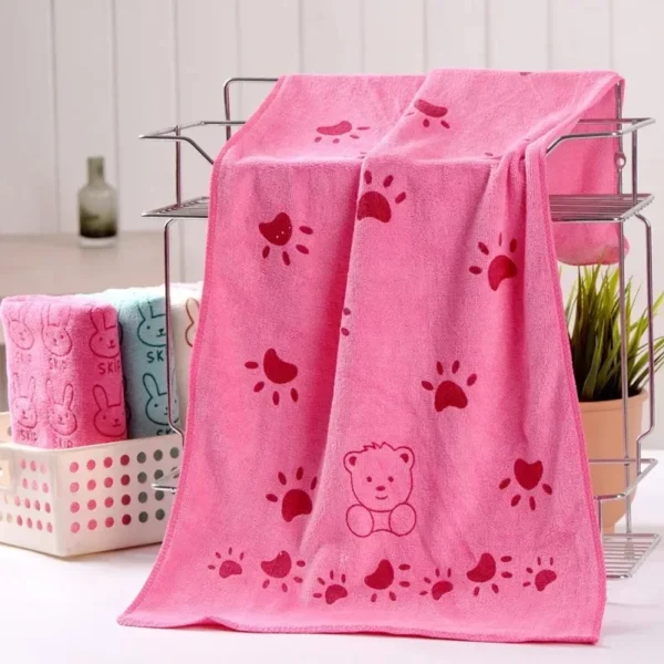 Soft Cartoon Dog Towels Super Absorbent Quick-Dry Pet Bath Towel - Image 4