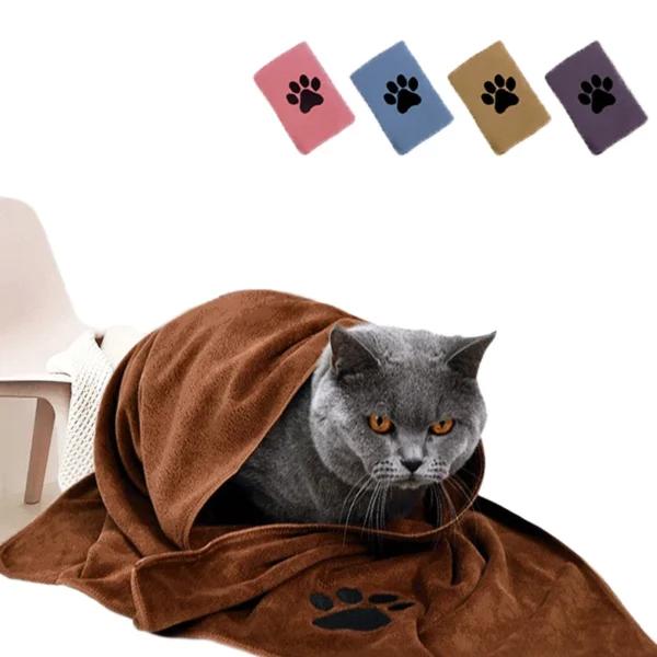 Dog Towels: Super Soft Microfiber Bath Towel for Dogs and Cats - Image 2