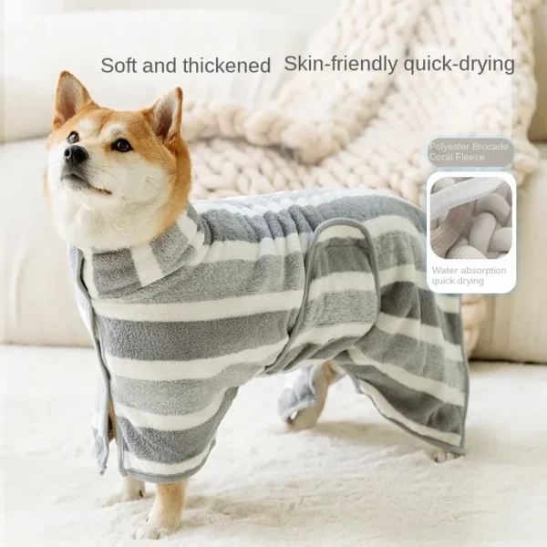 Dog Towels Super Absorbent Quick Drying Bathrobe For Dogs & Cats