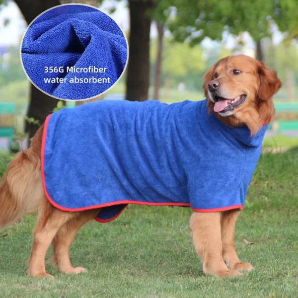 Dog Towels Absorbent Quick-Drying Bathrobe Towel For Small Large Dogs - Image 2