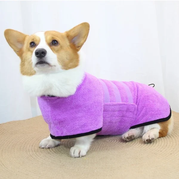 Dog Towels: Luxurious Super Absorbent Microfiber Bathrobe for Pets - Image 3