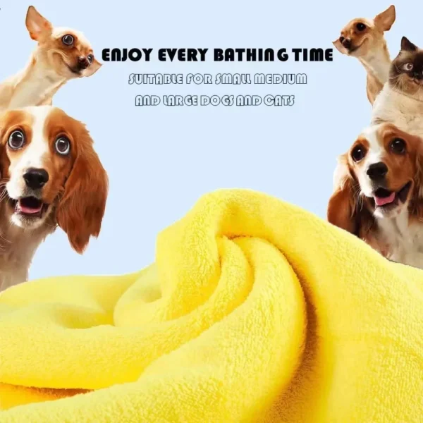 Dog Towels: Thicken Quick-Drying Soft Fiber Towel for Dogs and Cats - Image 2