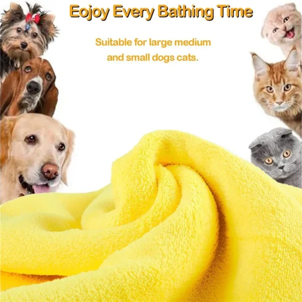 Pet Towel Quick Dry Bath Robe Soft Absorbent Cleaning Washcloth Accessories