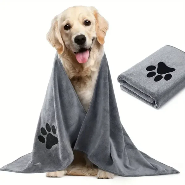 Fashionable Printing Dog Towels - Soft Microfiber Bathroom Pet Towel - Image 2