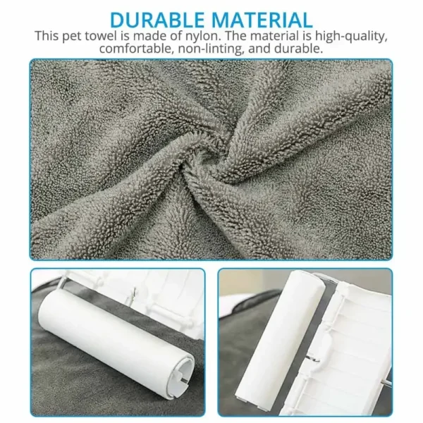 Dog Towels: Super Absorbent Microfiber Bathrobe and Quick-Drying Bath Supplies. - Image 6